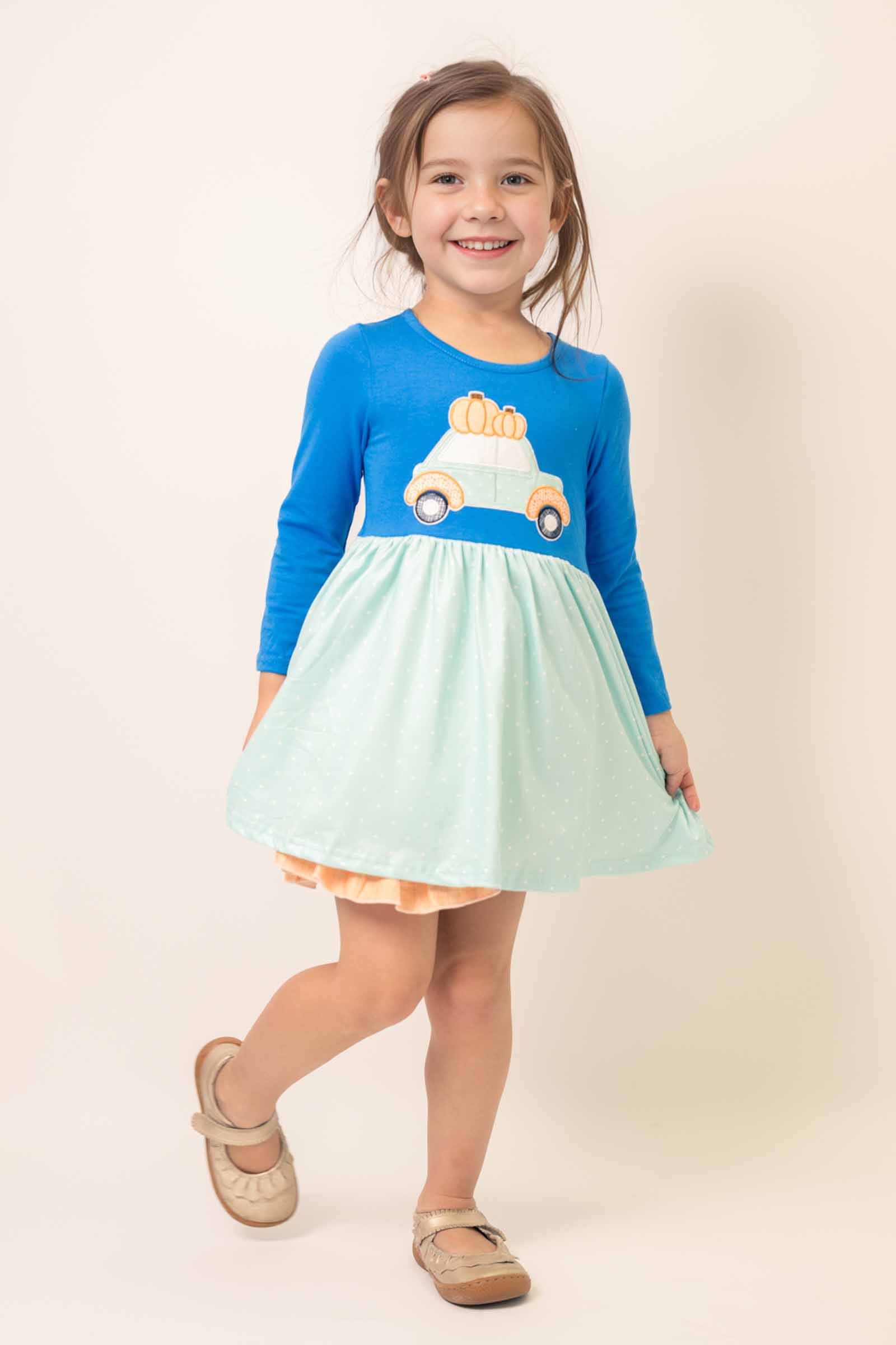 Pumpkin Applique Dress