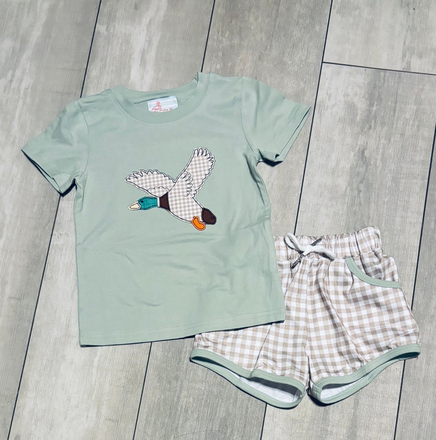 Sage Duck Short Set