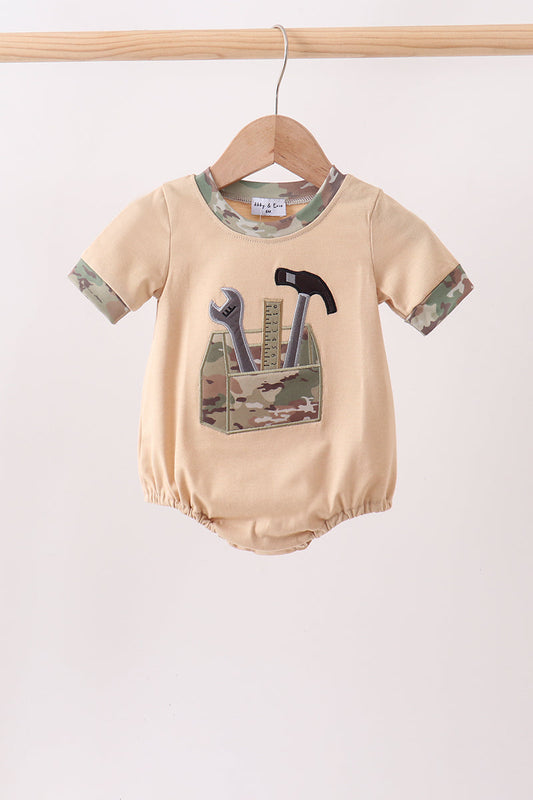 Khaki Toolbox Applique Bubble
