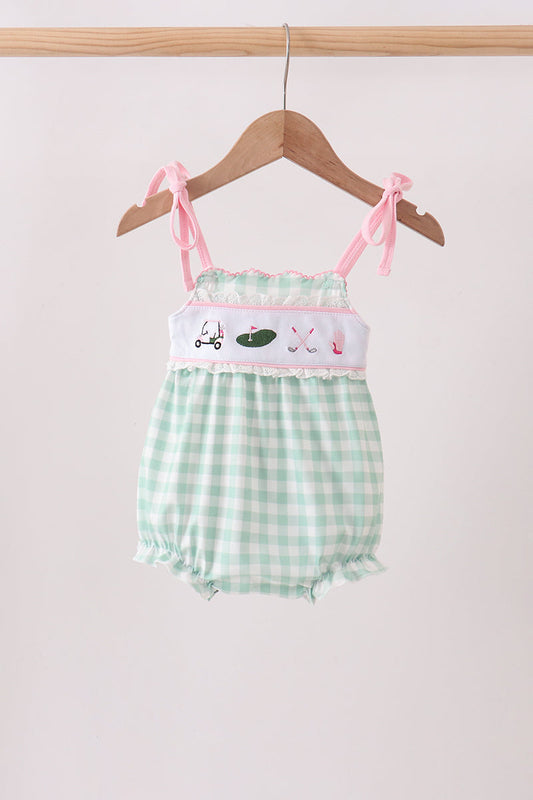 Green Golf Embroidered Bubble