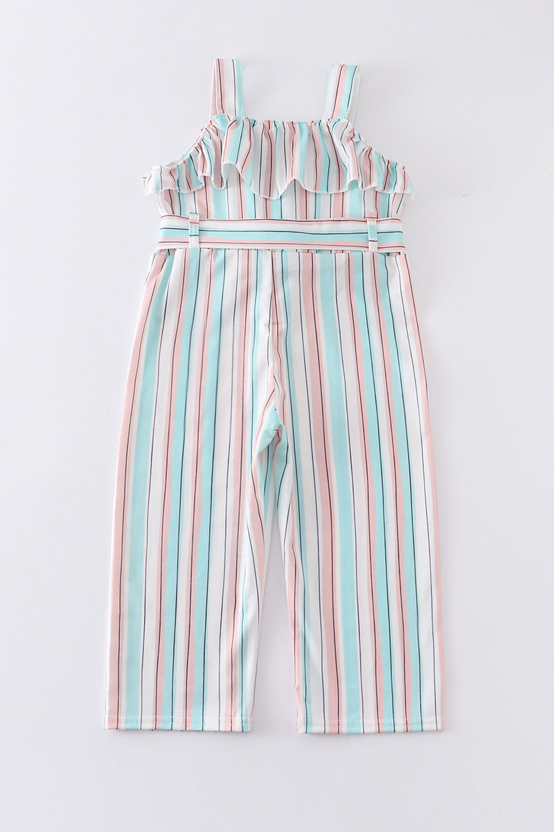 Stripe rainbow girl jumpsuit