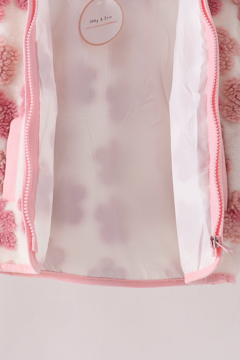 Floral print fleece jacket