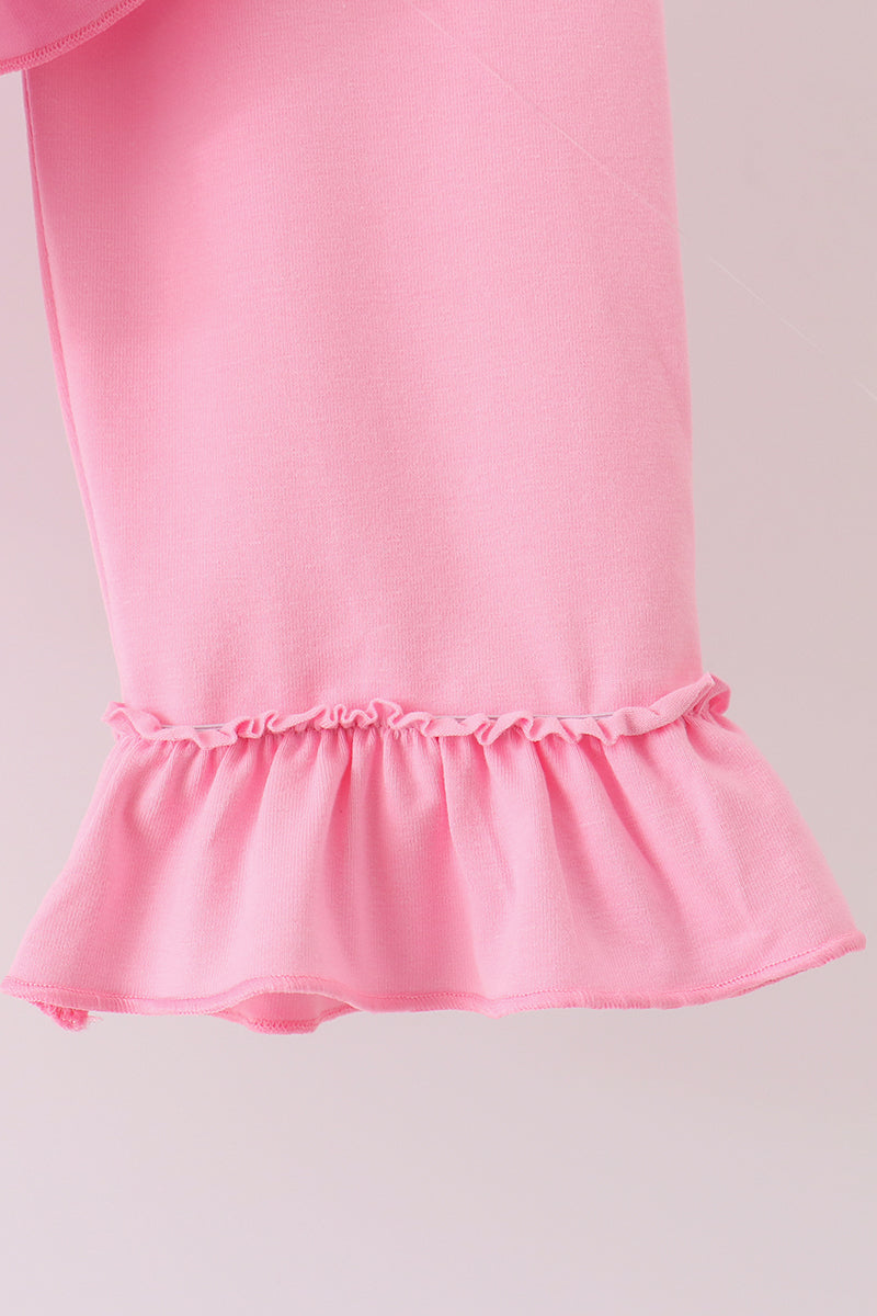 Blue Milk Santa Cookies Ruffle Pants Set