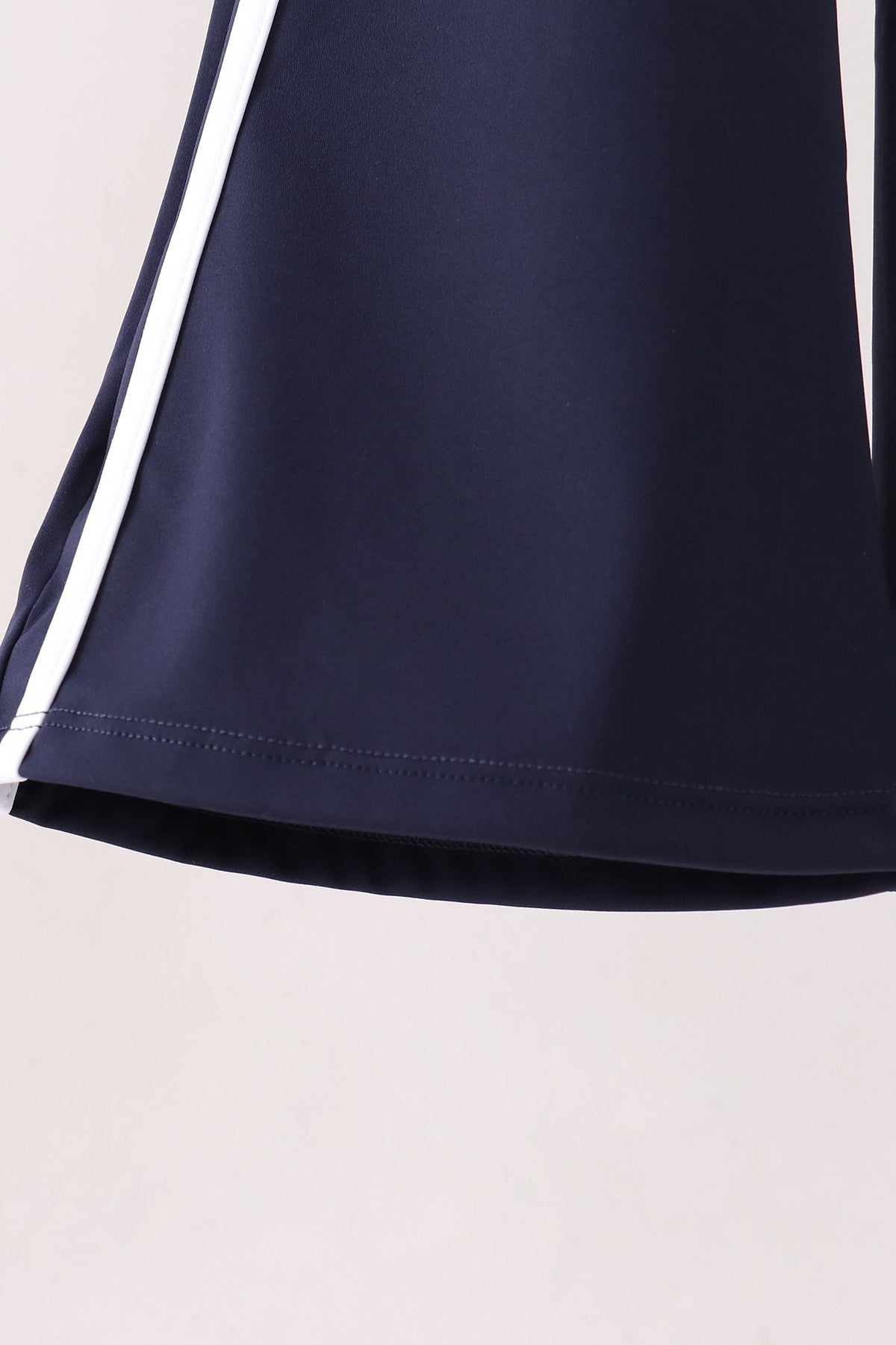 Navy Flare Double Side Stripe Active Pants