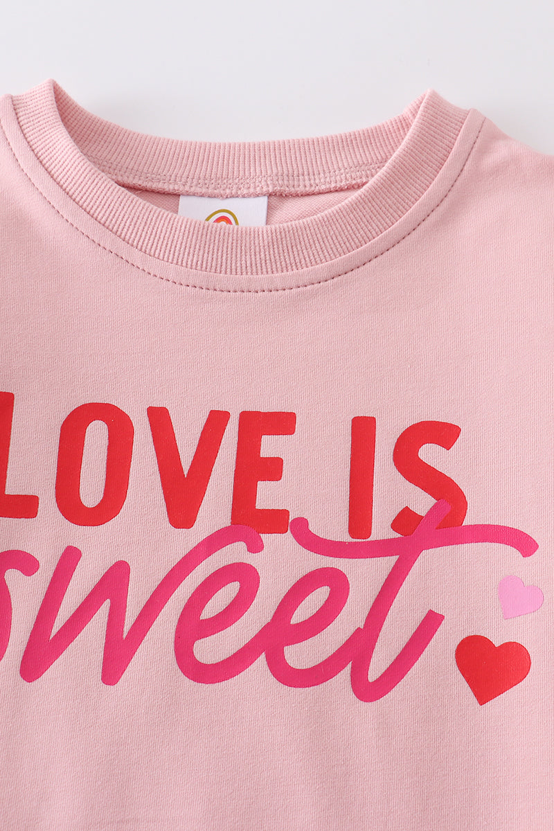 Pink love is sweet girl sweatshirt