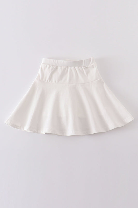 Cream basic skort