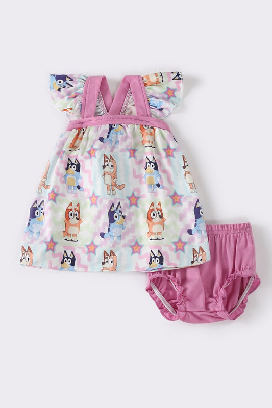 Pink character baby girl set