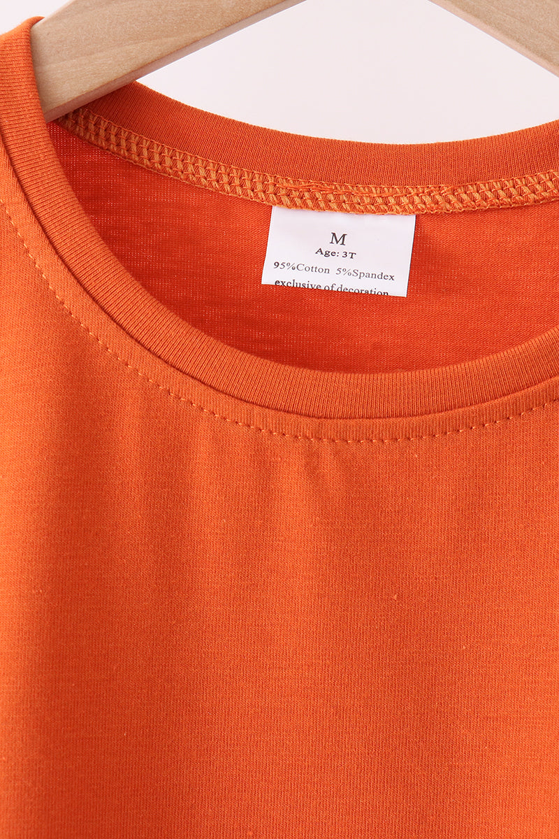 Orange scalloped active pants set