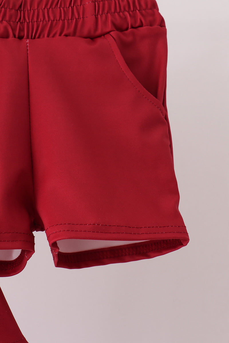 Maroon Arkansas active dress set
