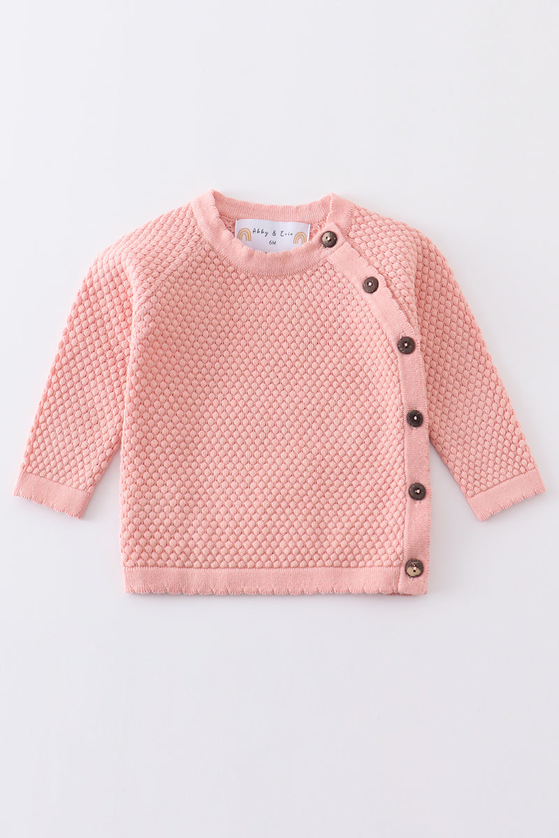 Pink buttons sweater-baby