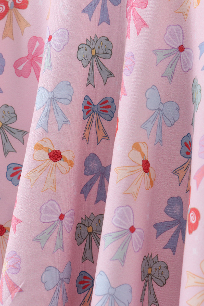 Premium whimsical bows bamboo dress