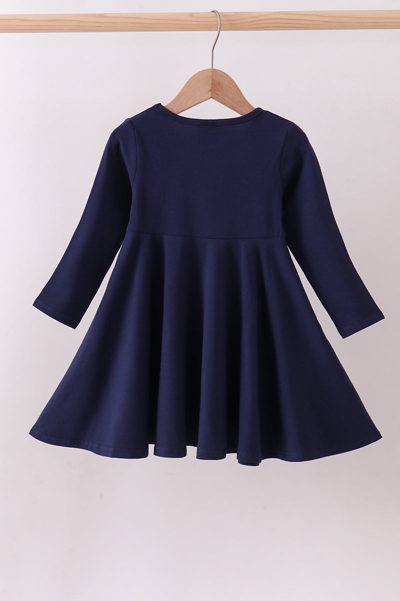 Premium Navy Clemson tiger applique dress