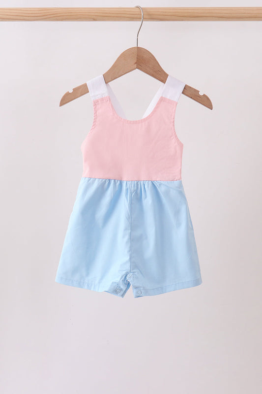 Pink & blue ruffle bow bubble