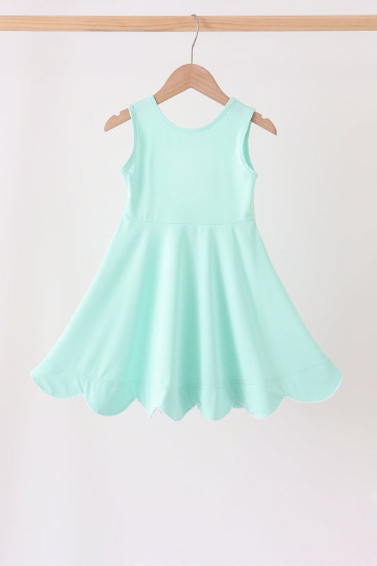 Mint Scalloped Dress