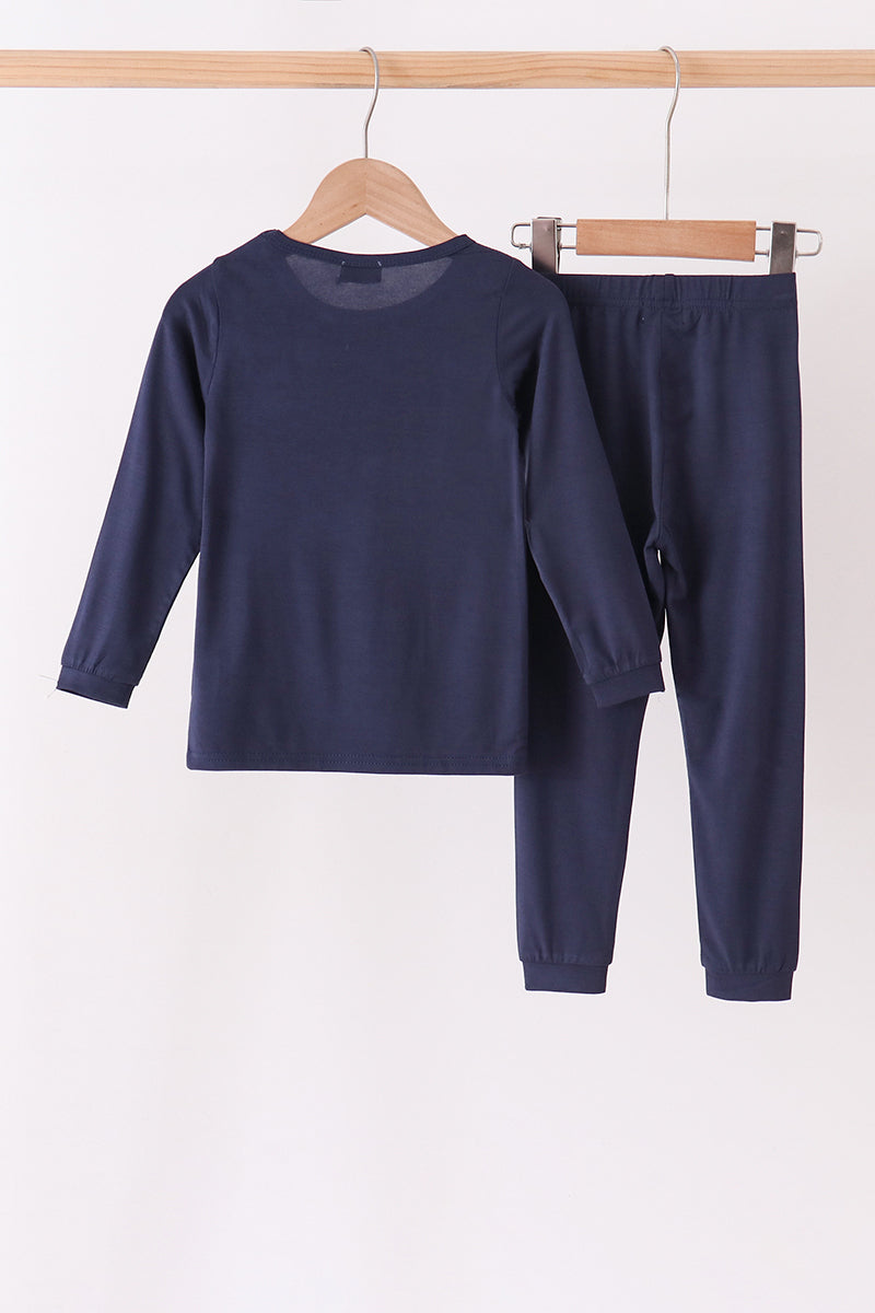 Navy bamboo pajama set – view 6