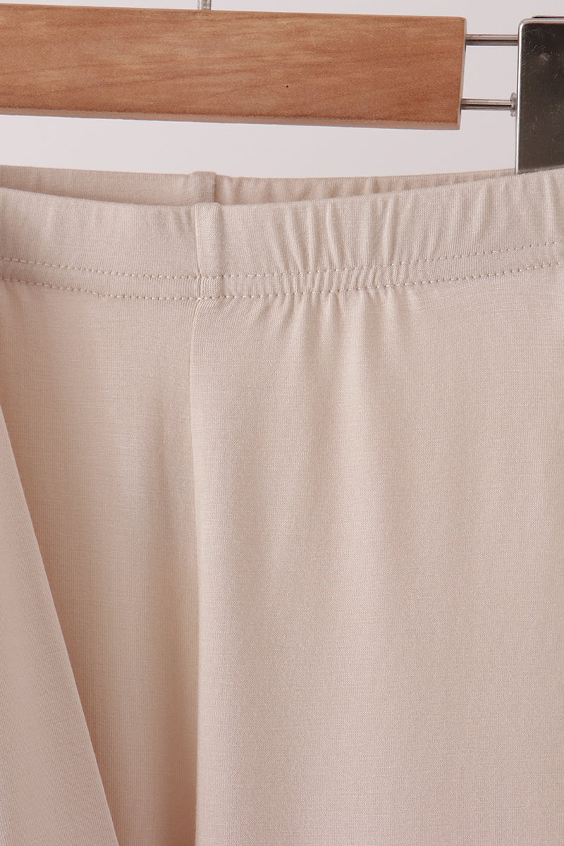 Beige bamboo pajama set – view 3