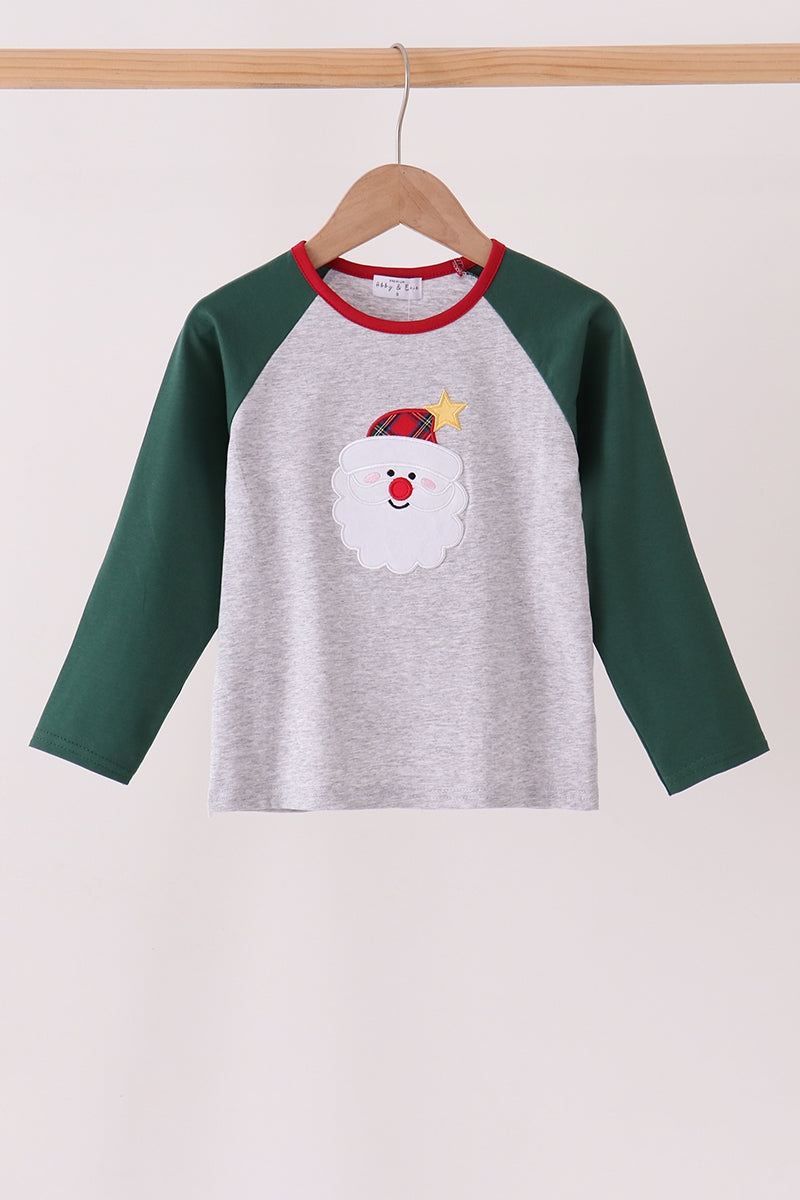 Santa claus applique raglan top