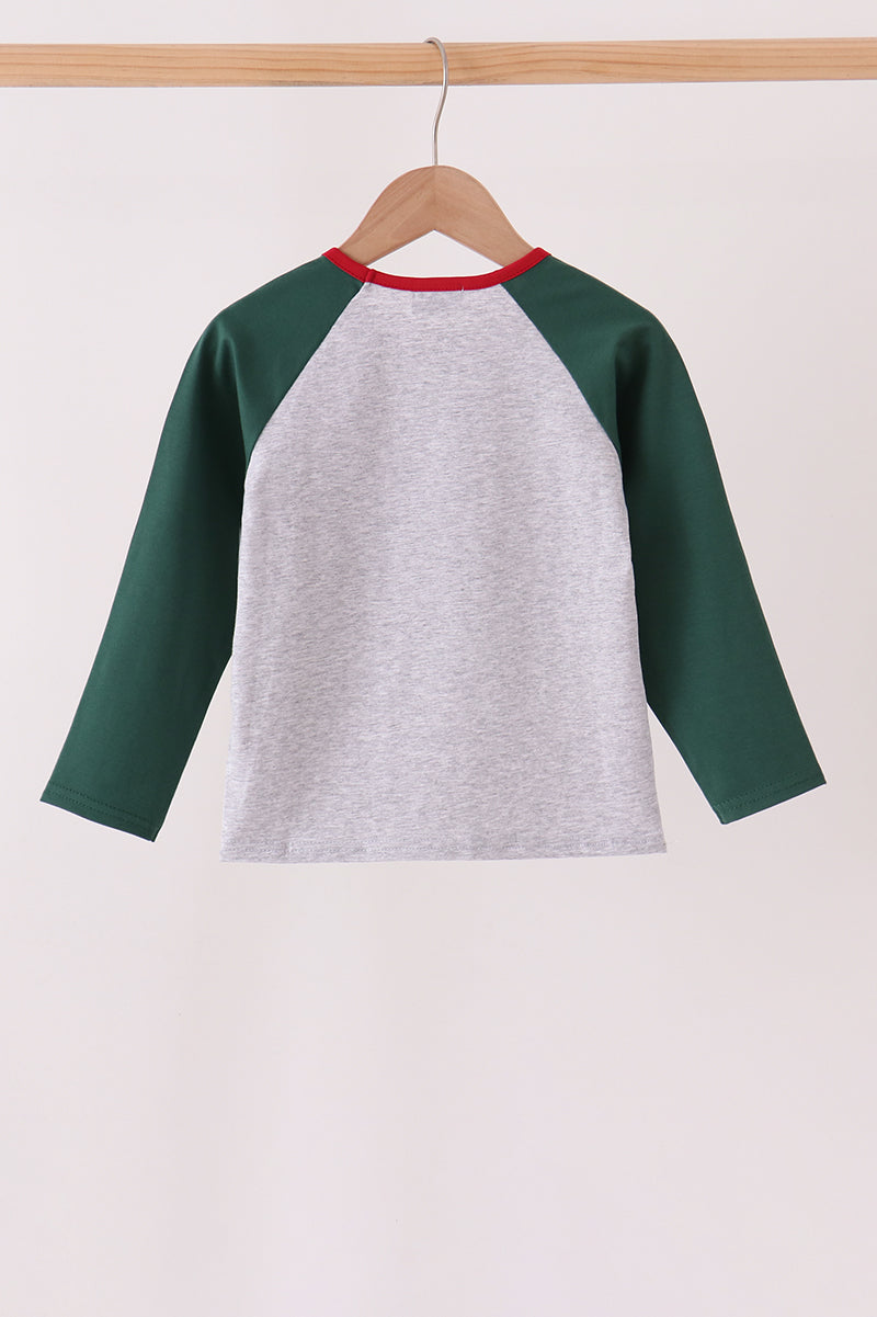 Santa claus applique raglan top