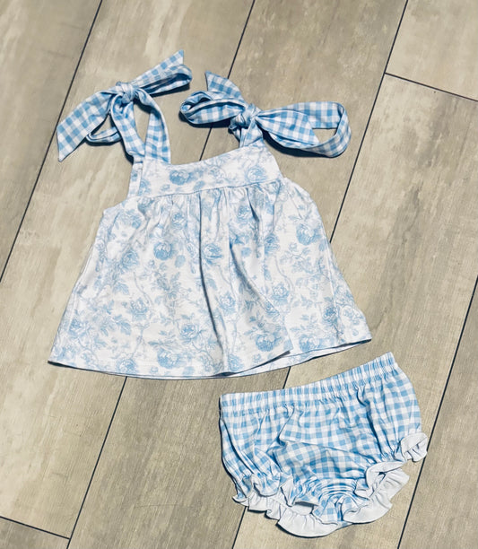 Light blue Floral Bloomers