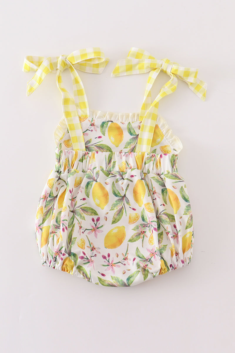 Yellow lemon ruffle bubble