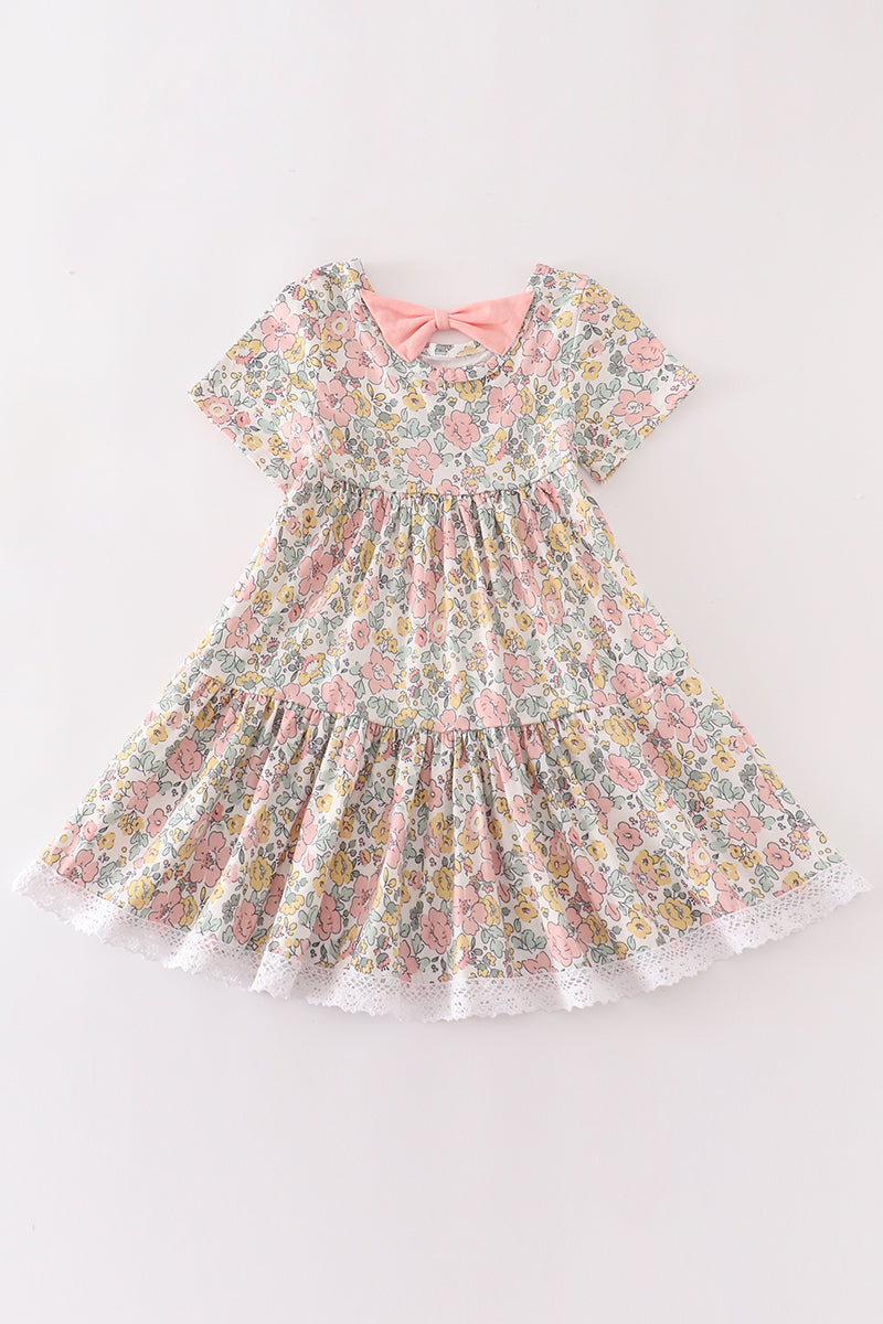 Floral print girl dress