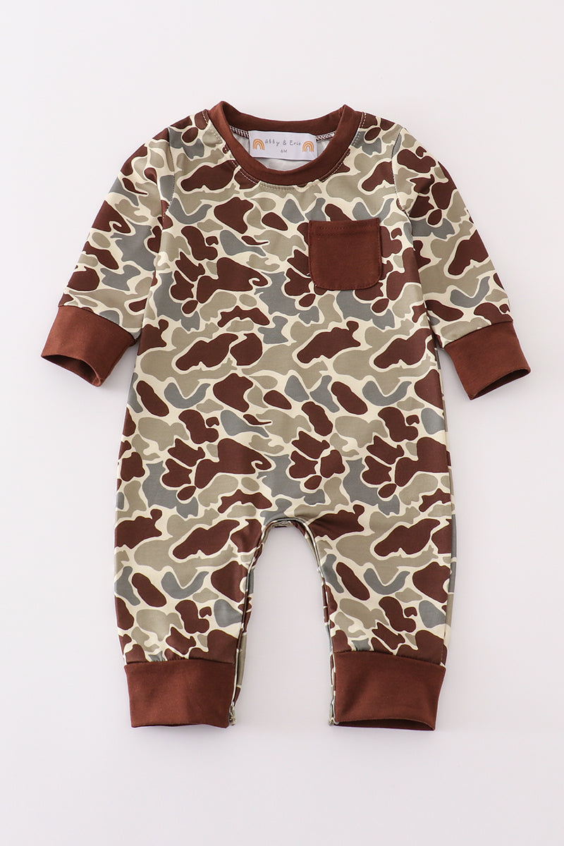 Camouflage boy romper