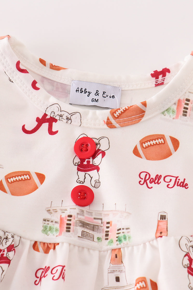 Maroon roll tide football girl bubble