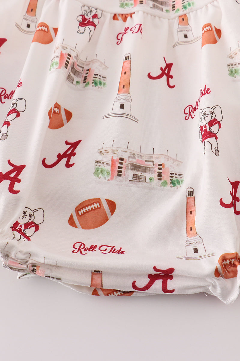 Maroon roll tide football girl bubble