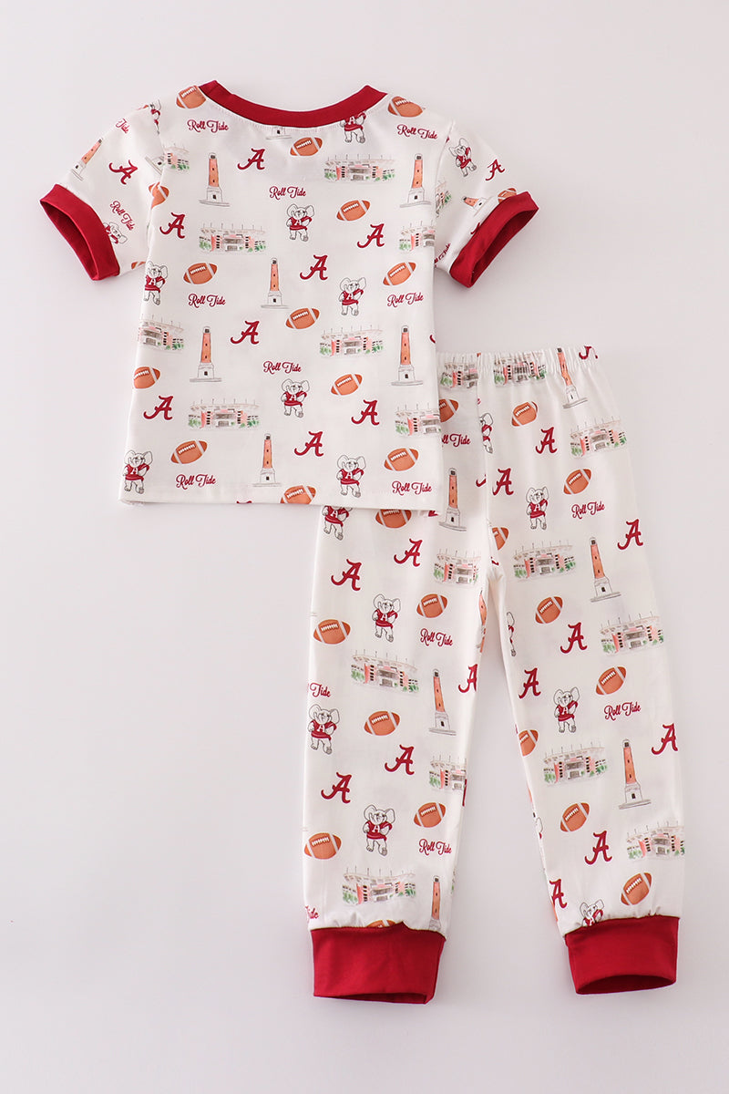 Maroon roll tide football boy set