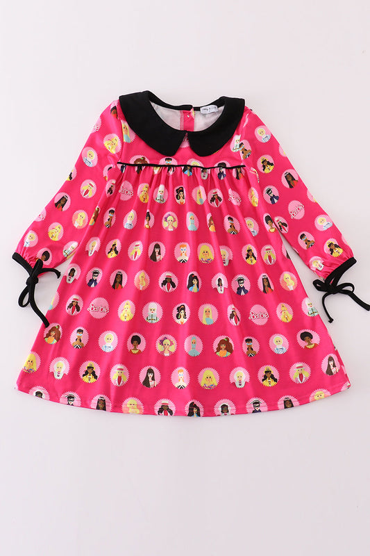 Pink barbie print dress