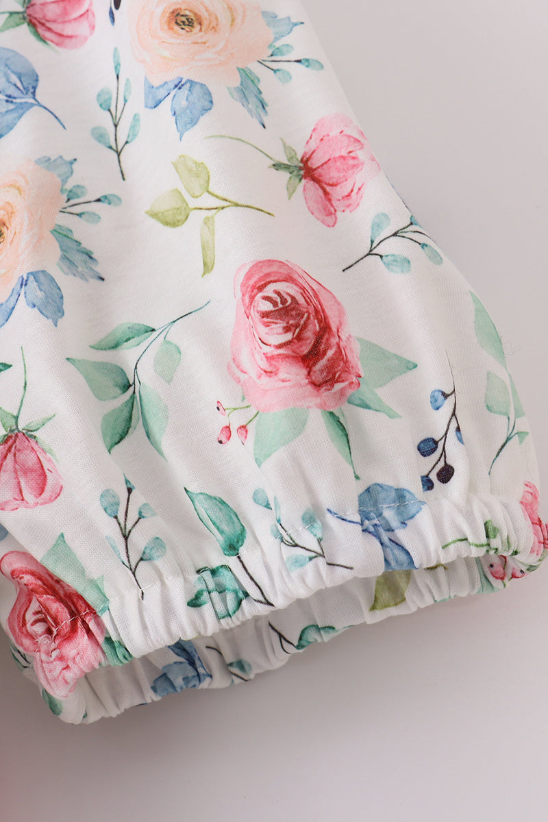 Green garden rose mom dress