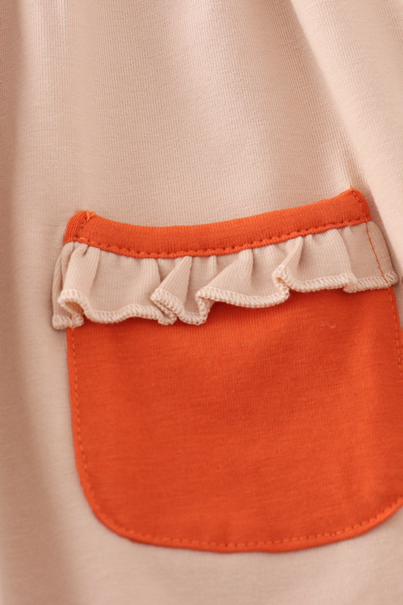 Rust isaiah embroidery dress