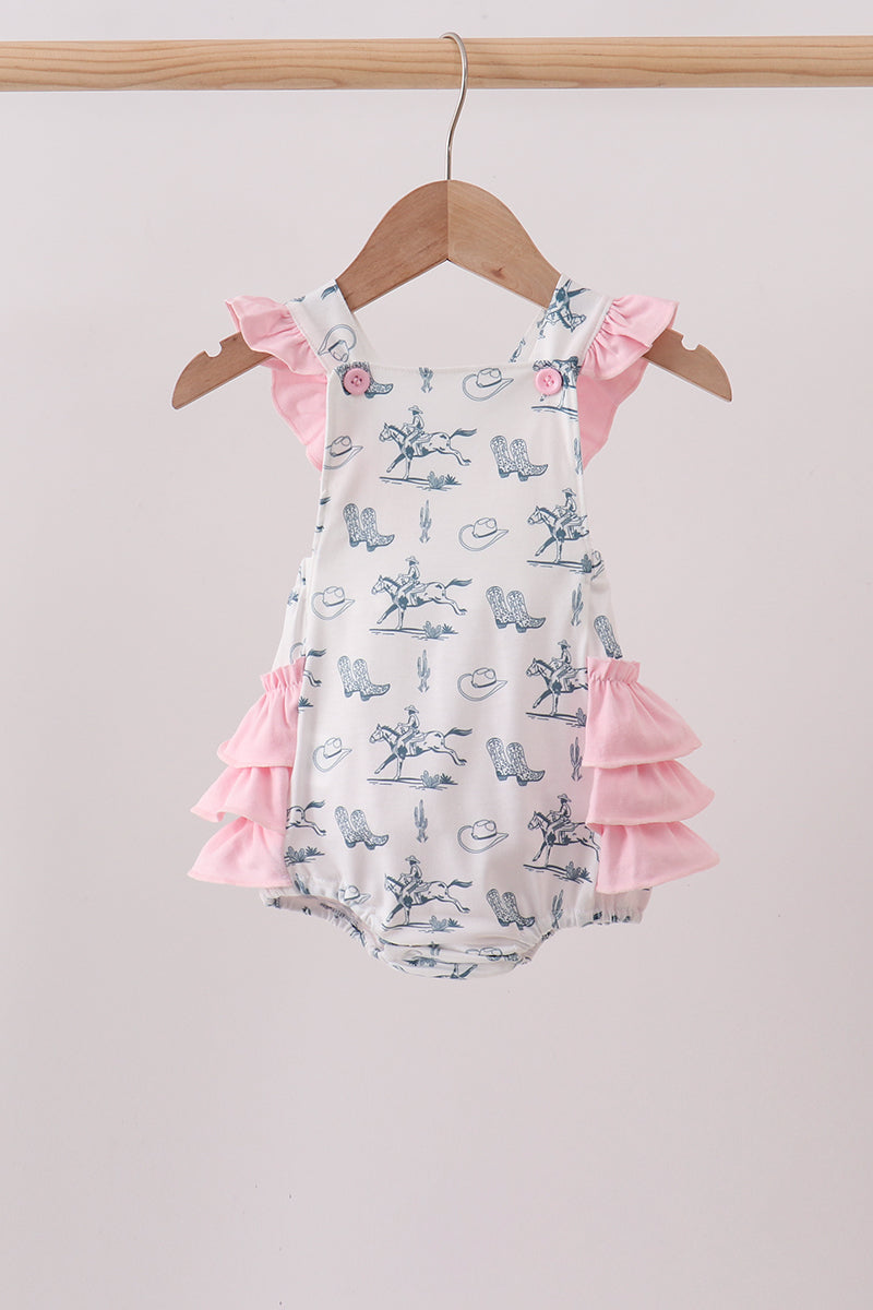 Pink Cowboy Ruffle Bubble