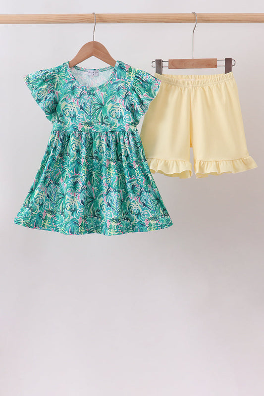 Green Lily Floral Set