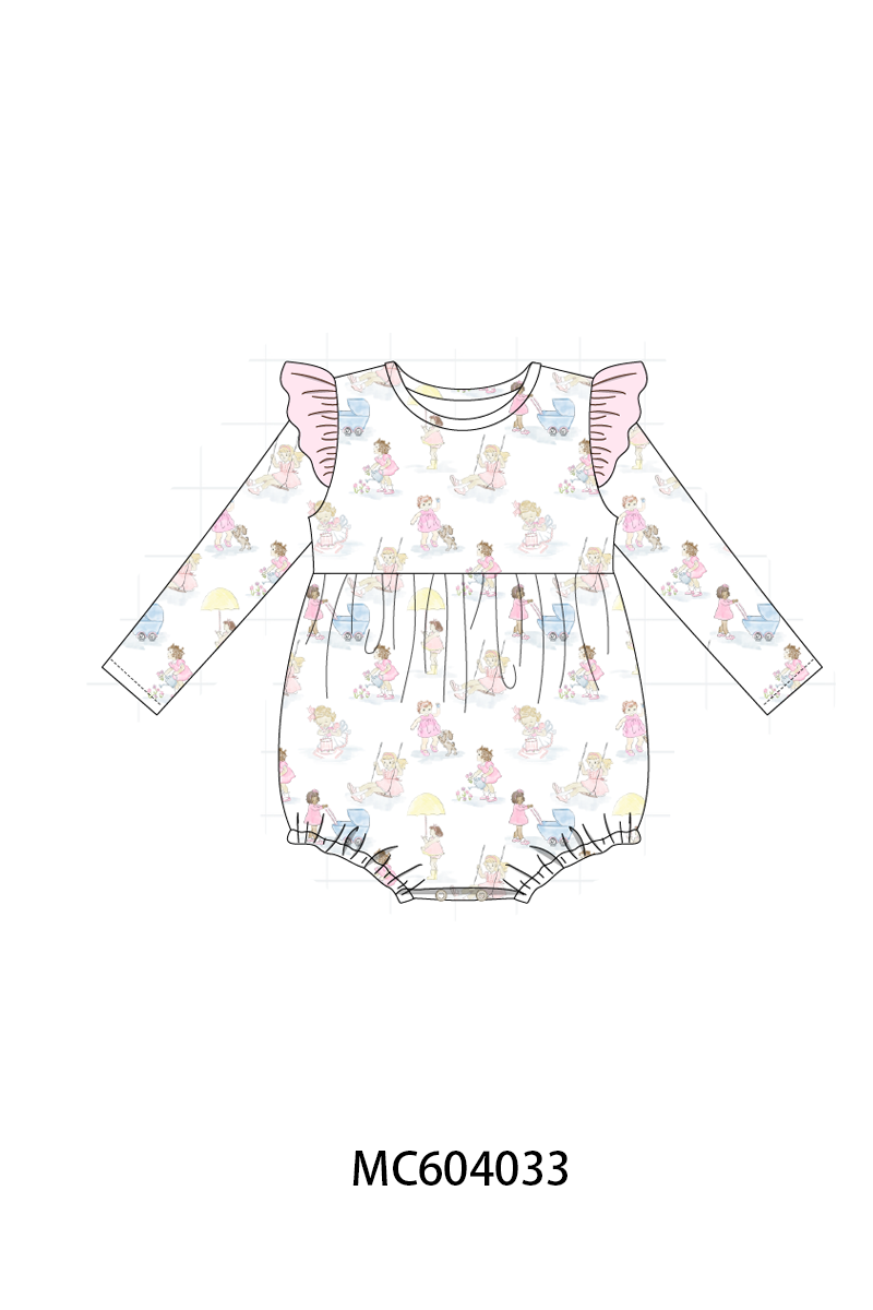 Pink all day adventure ruffle bubble