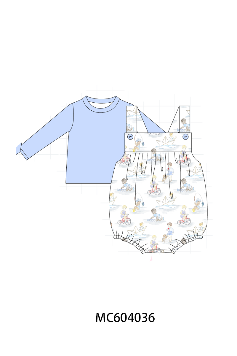 Blue all day adventure 2pc bubble set