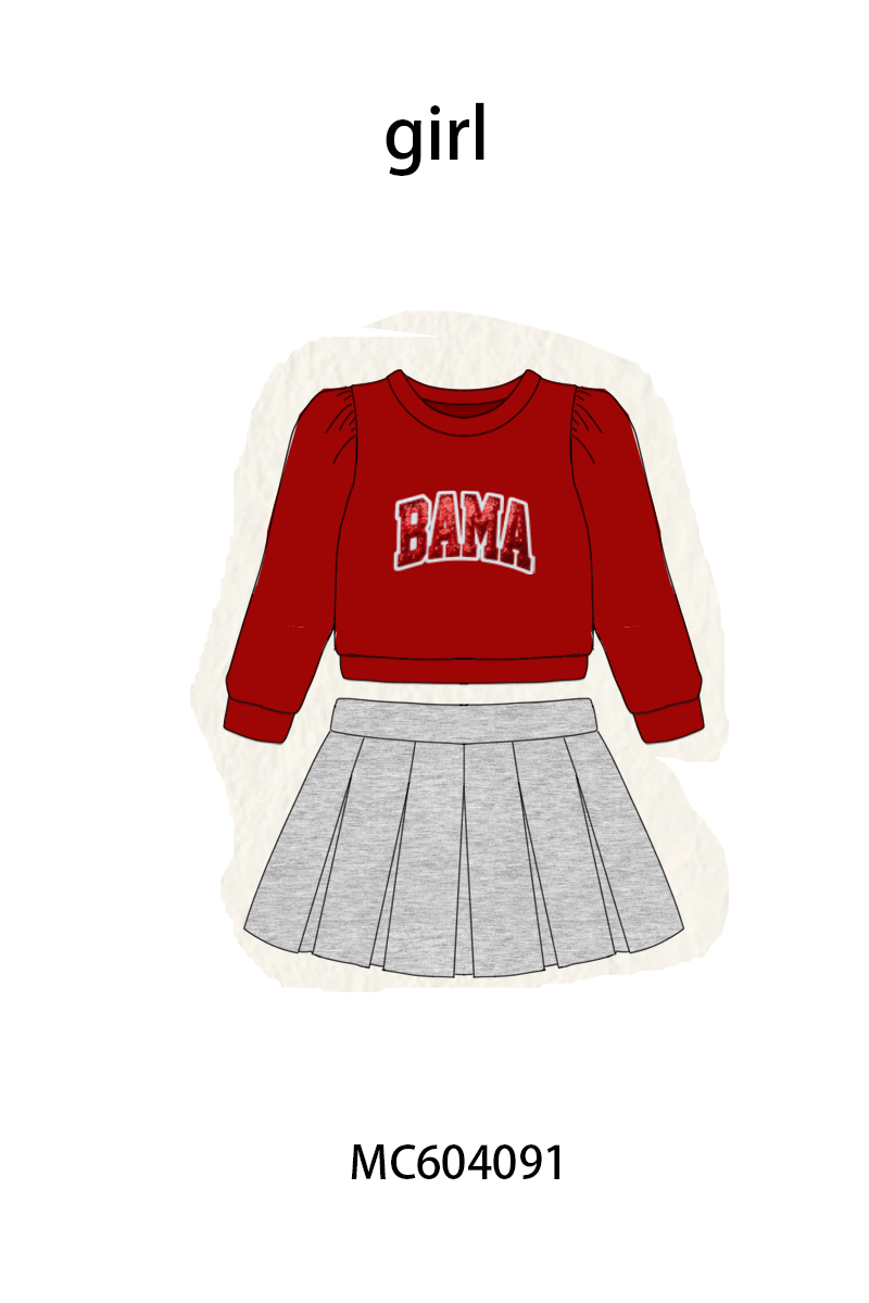 Alabama sequin twirl skorts set