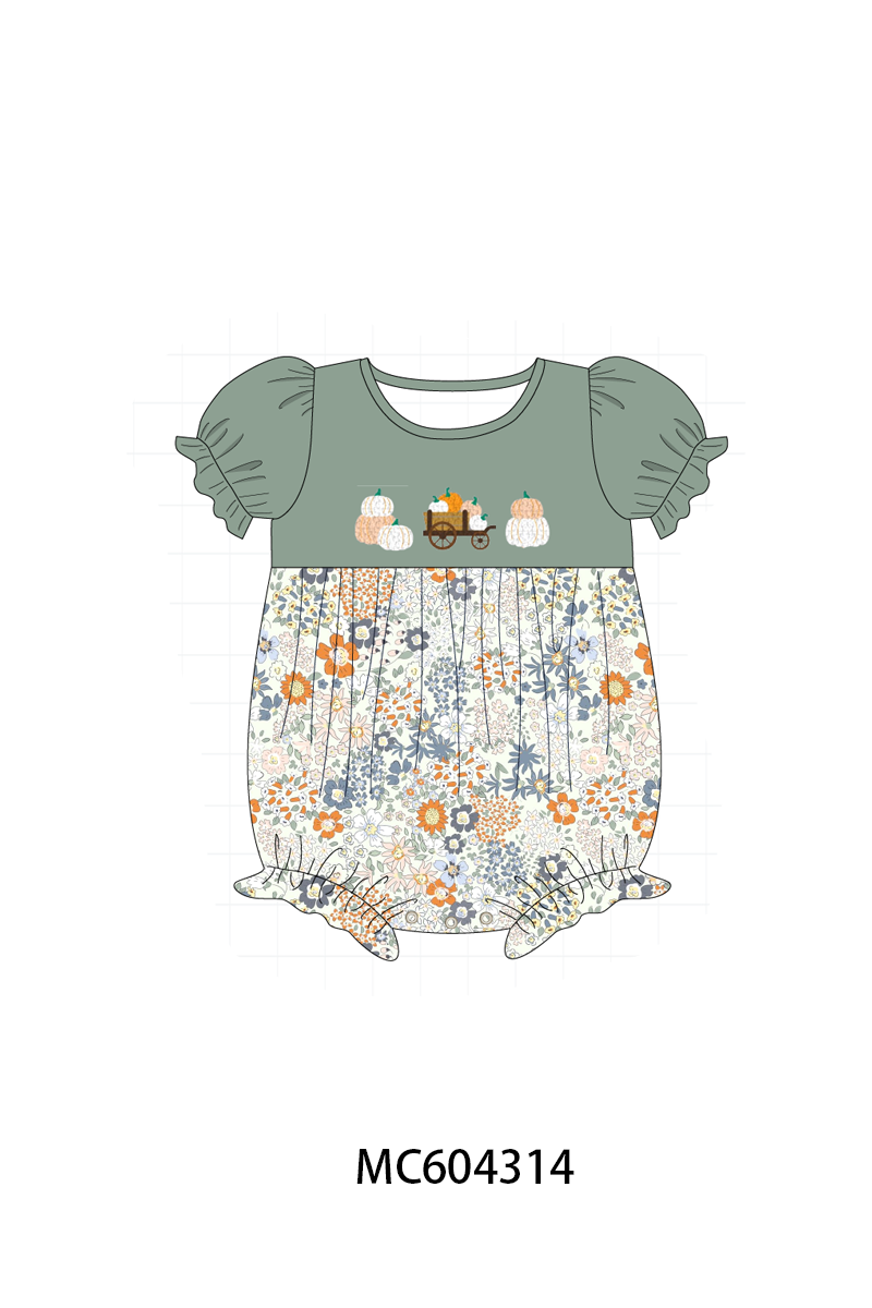 Green pumpkin french knot bubble