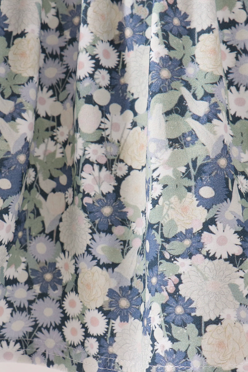 Vintage Floral Ruffle Pants Set