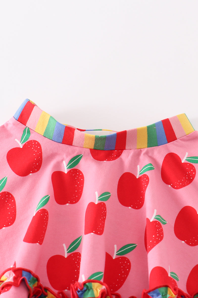 Platinum Apple print girl skirt set